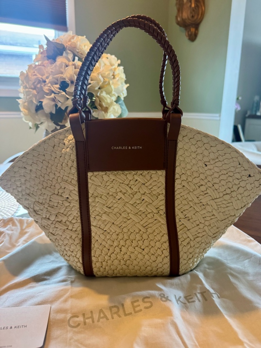 Charles & Keith Raffia Tote